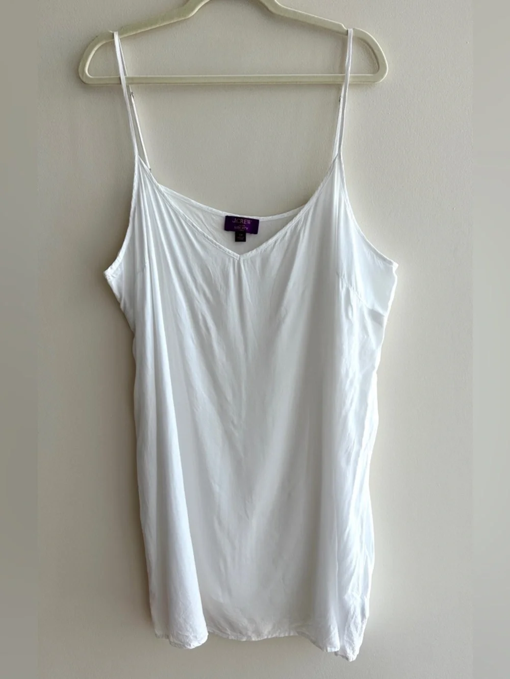 J. Crew Women’s White V-Neck Camisole Made with Liberty Fabric Shirt, Size 2X